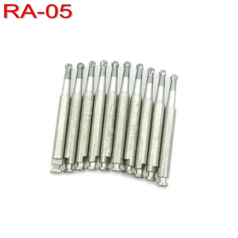 10Pcs Dental Tungsten Steel Carbide burs For Low Speed Latch Type RA-05 RA-06 RA-07 RA-08 RA-35 RA-702