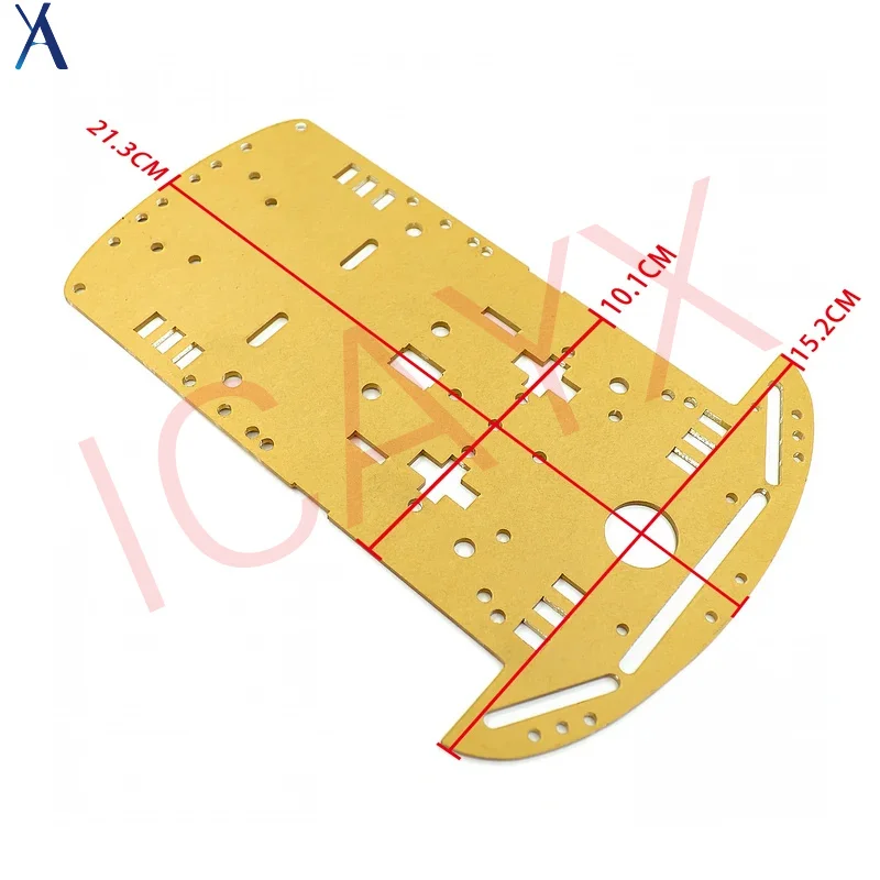 Chasis de coche inteligente 2WD, placa inferior de coche de 2 ruedas, placa inferior de coche de 4WD, acrílico transparente