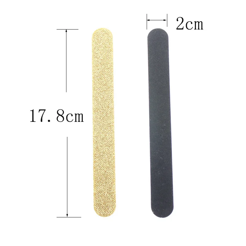6Pcs/Set Golden Color One Side Fingernail File Cheap Wholesale Professional Glitter Nail Beauty Care Tool