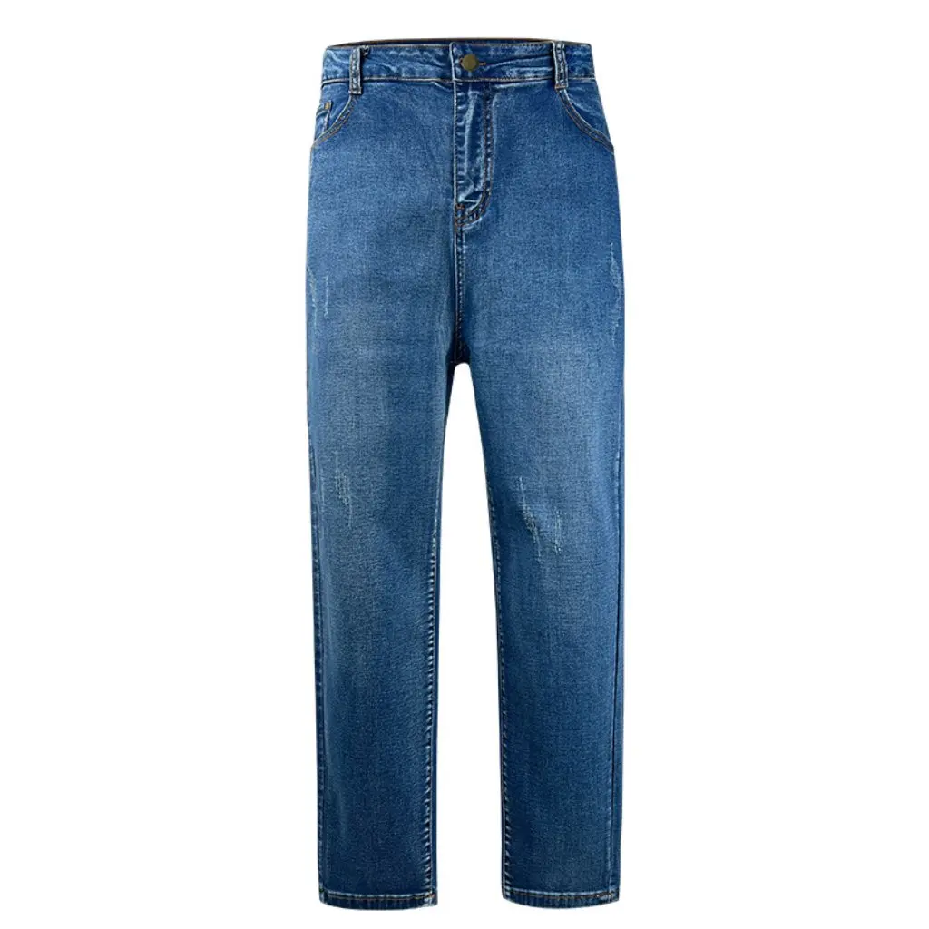 

Джинсы скинни больших размеров, эластичные толстые облегающие повседневные брюки с высокой талией для женщин