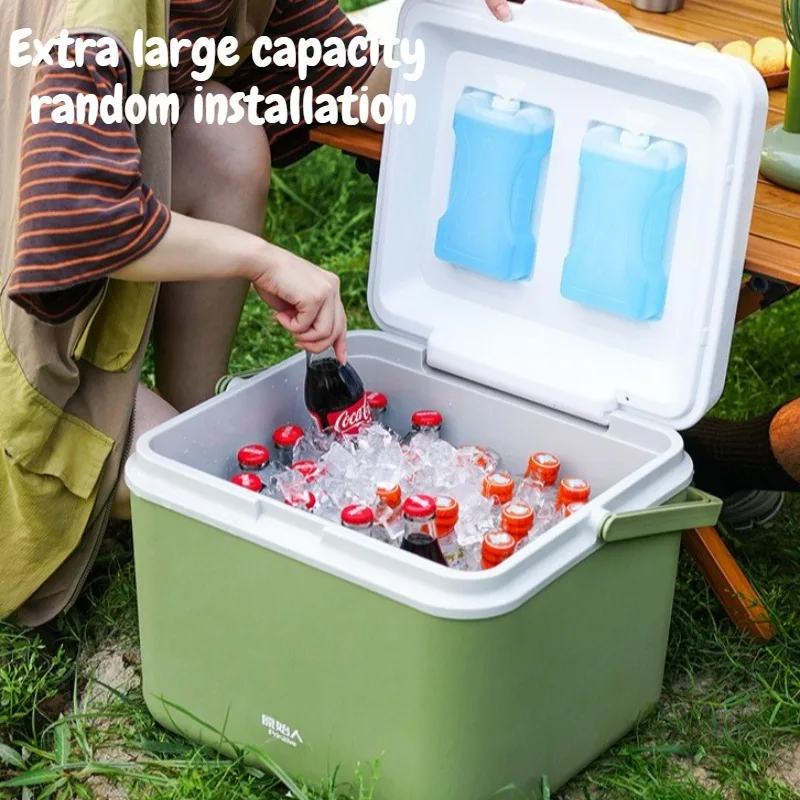 

3 in 1 Outdoor Ice Cube Camping Cooler Small Portable Icing Box Beach Fishing Picnic Barbecue Ice Bucket with Large Capacity