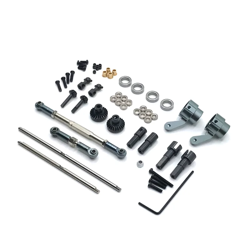 

RC Car Metal Upgrade Replacement Pull Rod Front and Rear Axle Parts Kit Fit For WPL 1/16 C14 JJRC FY Henglong Remote Control Car