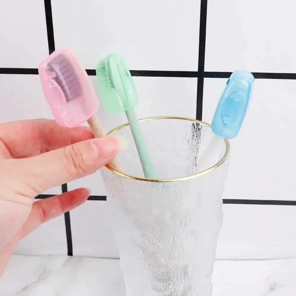 Imagen 3: 5/10 piezas de cubiertas de plástico para cabezales de cepillo de dientes, portátiles, protectoras, para viajes, senderismo, camping, accesorios de baño