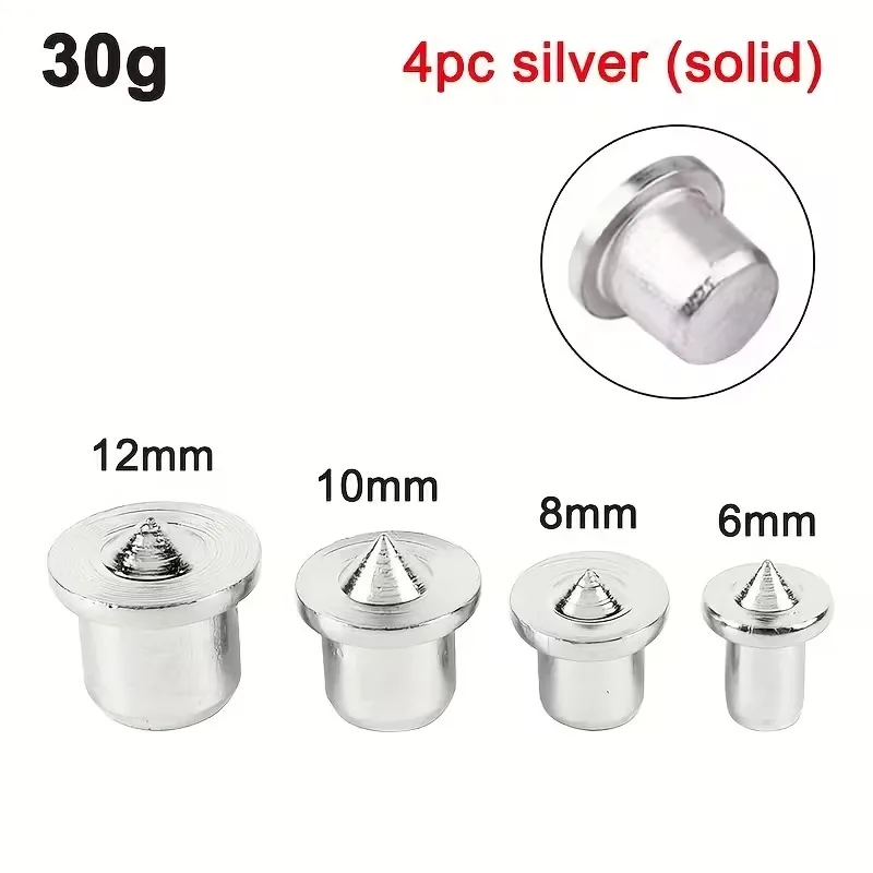 

4PCS Woodworking Round Wood Tenon Top Locator Pin DIY Positioning Tool Wooden Pin Center Punching Drilling Positioning Artifact