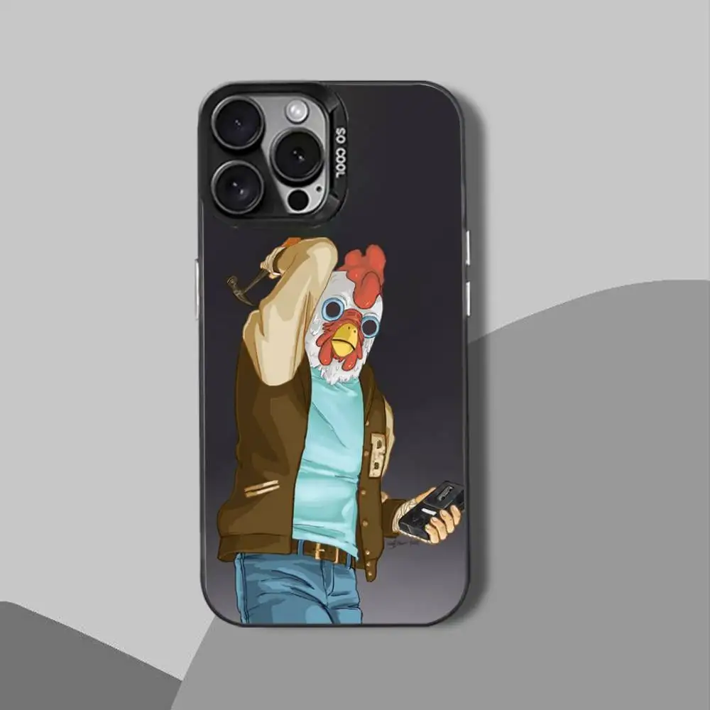 H-Hotline COOL M-MiamiS Funda de teléfono para iPhone 12,16,11,14,13,17,15,E,Max,Plus,Air,Pro,Mini negro a prueba de golpes IMD duro