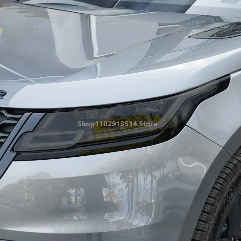 

For Range Rover Velar 2017-Present Car Headlight Protective Film Headlamp Restoration Transparent Black TPU Car Sticker