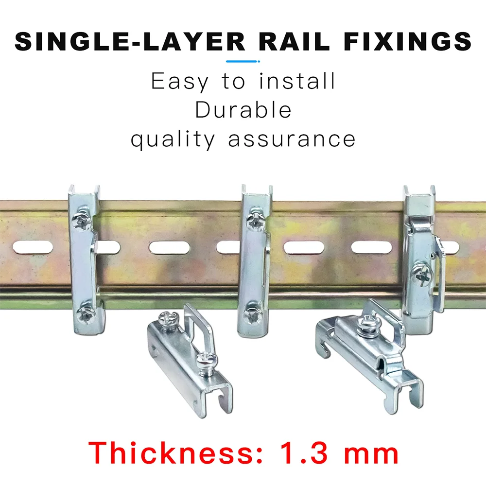 5/10pcs C45 single-layer fixing SDW-201 rail plug DIN 35mm iron fixing piece fixing clip positioning piece