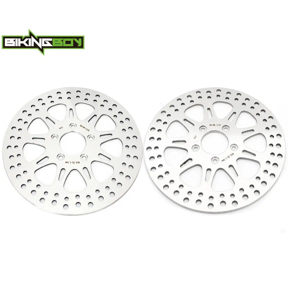 BIKINGBOY Front Rear Brake Discs Disks Rotors FXDF Fat Bob 08-17 FXFB FLFBS 18-23 Fat Boy FLSTF 15 16 17 FXDWG Wide Glide 06-20