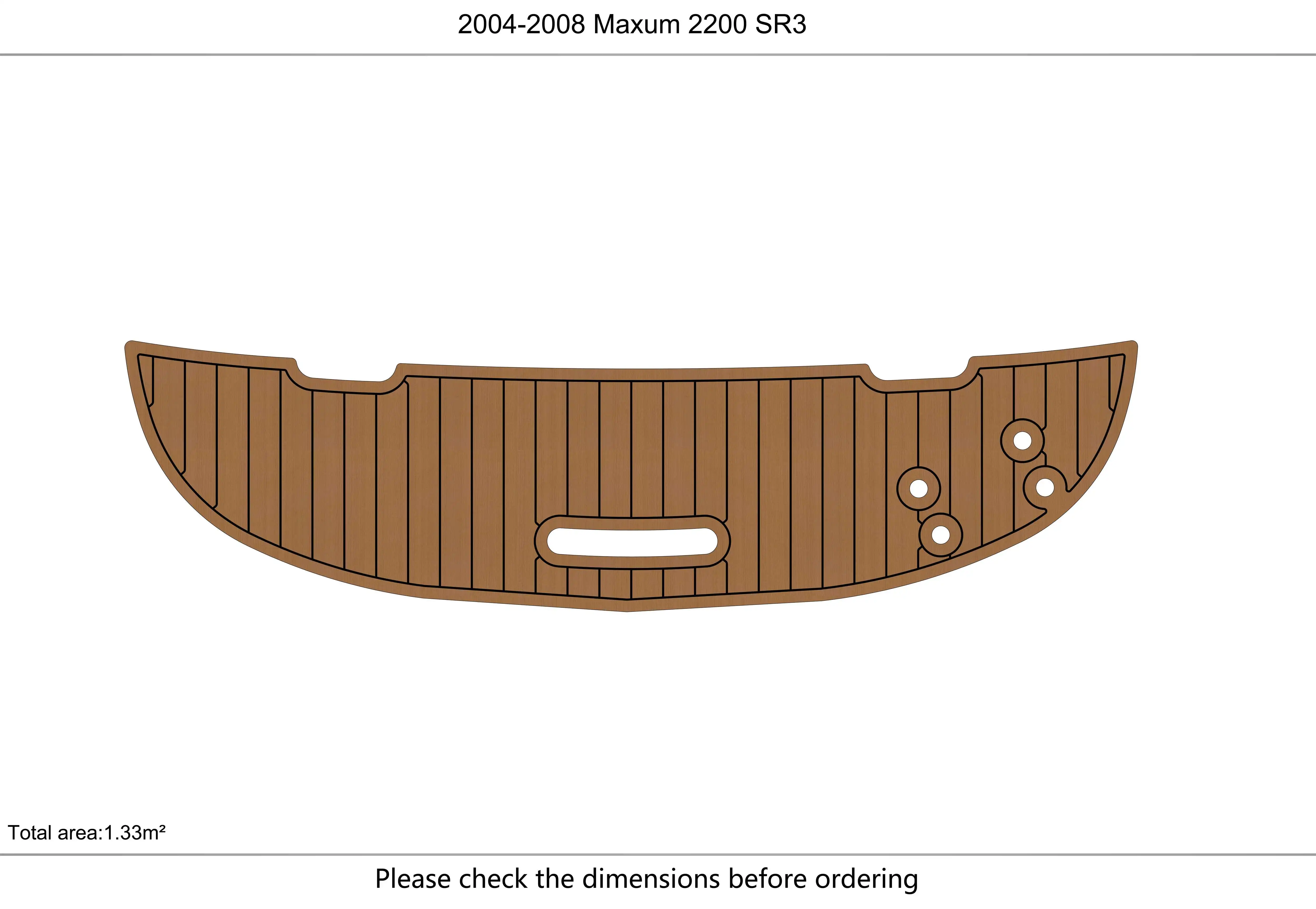 

2004-2008 Maxum 2200 SR3 swim platform 1/4" 6mm EVA fAUX carpet Water Ski Yacht Fishing Boat Non-slip mat floor