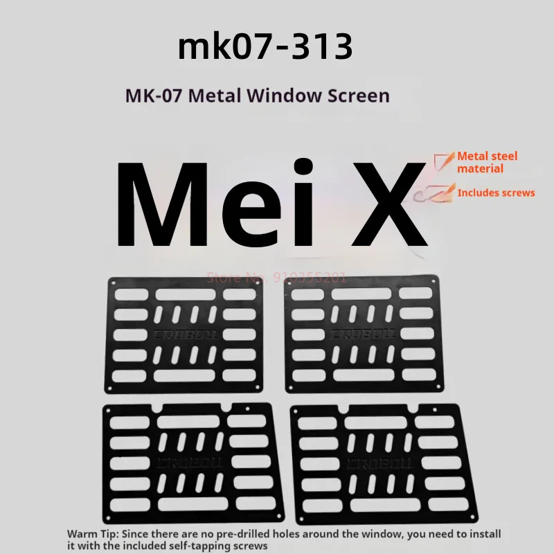 Piezas mejoradas de Metal Mk07/Jk07 Pro, carcasa de eje delantero y trasero de aleación de aluminio, accesorios de malla de ventana de Metal negro/plateado