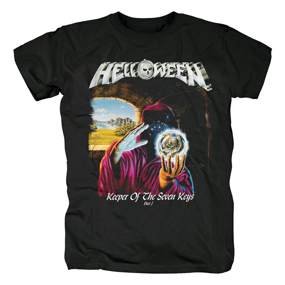 New Heavy Metal Power Metal Helloween Band T Shirt Vintage Mens Fashion Summer Tee Tops Casual Harajuku Streetwear Cotton Tshirt