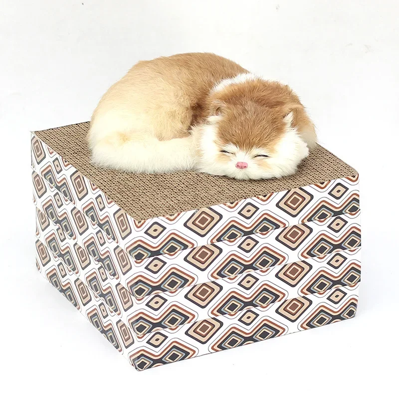 

Cat supplies square folding cat scratch board corrugated paw grinder cat amusement toy