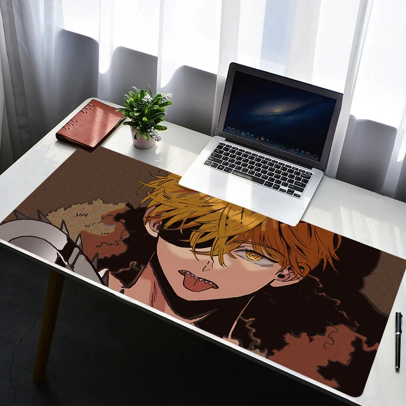 

Mouse Pad Laptop Rubber Extended Desktop Mat Computer Gamer HD Mousepad C-chainsaw Man Denji PC Gaming Accessories Keyboard Pad
