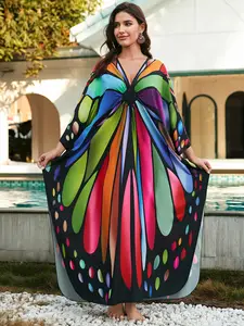 Coldesina Butterfly Plus Size store Women's Kaftan