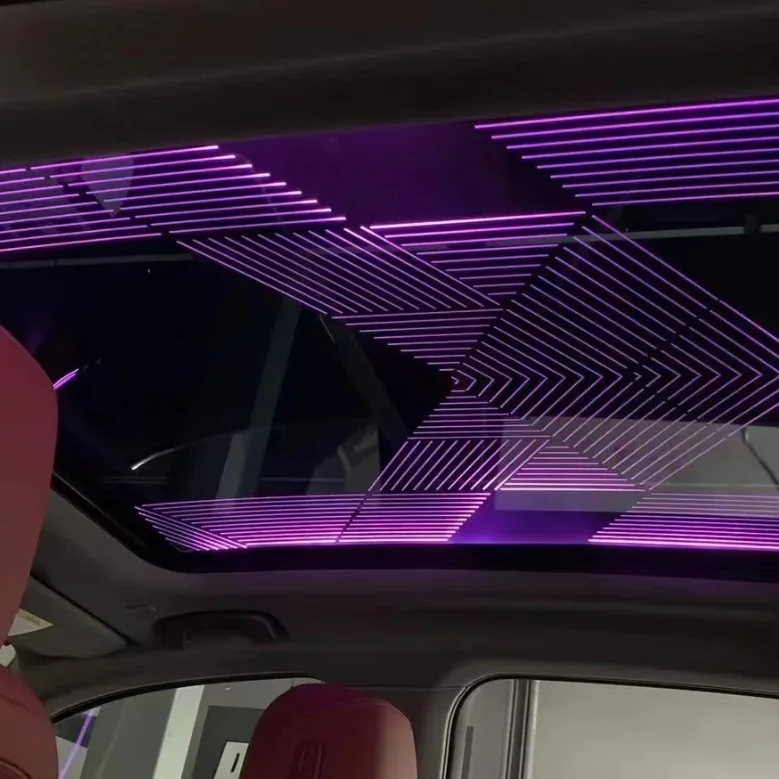 New 5 Series Invisible Two Color Ambient Light Sunroof Synchronous Luminous Lamp Full Car No Damage Easy Modification Parts