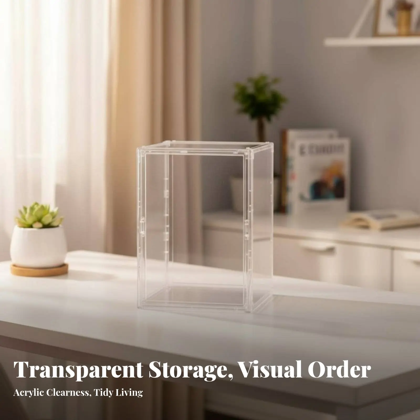 

Clear Doll Cabinet High crystal-clear visibility Display Showcase particlesproof for Collectors, Hobbyists, removedice