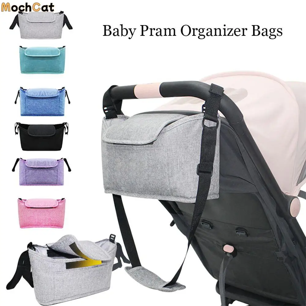 Infant Nappy Bags Mummy Bag Shoulder Bags Stroller Storage Bag Baby Pram Organizer Stroller Cup Holder Bottle Holder