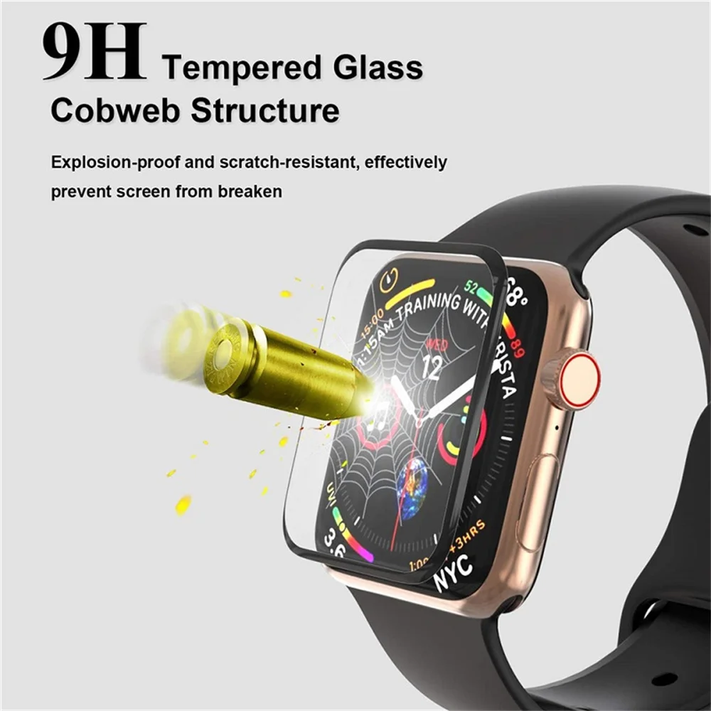 풀 스크린 3D 곡선 복합 보호 필름, Apple Wctch 4, 5, 6, SE HD, 긁힘 방지 보호대 액세서리, 40mm, 44mm