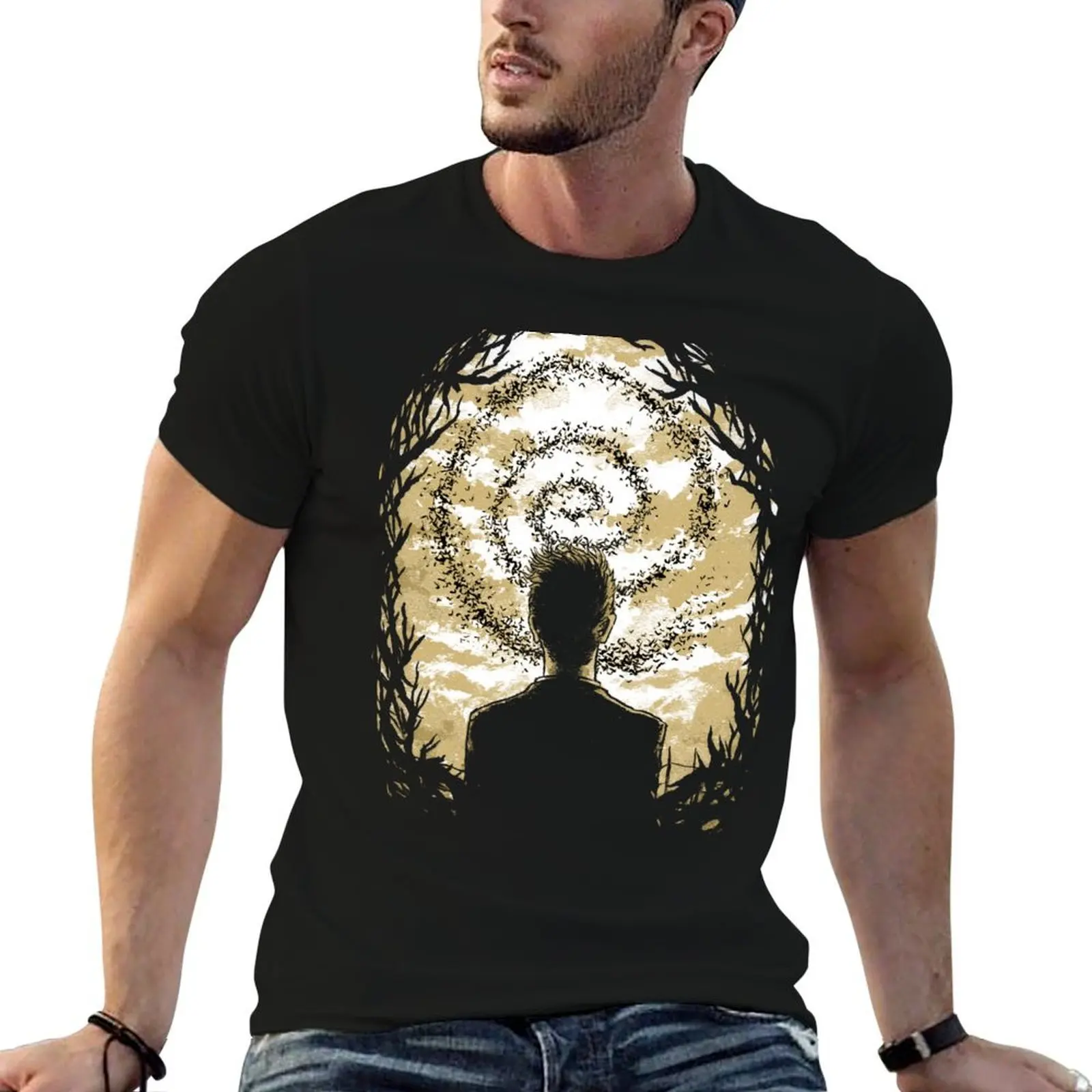 

Carcosa's Spiral T-Shirt anime t shirts oversize man t shirts for men casual men t shirt cotton 100% T-shirt