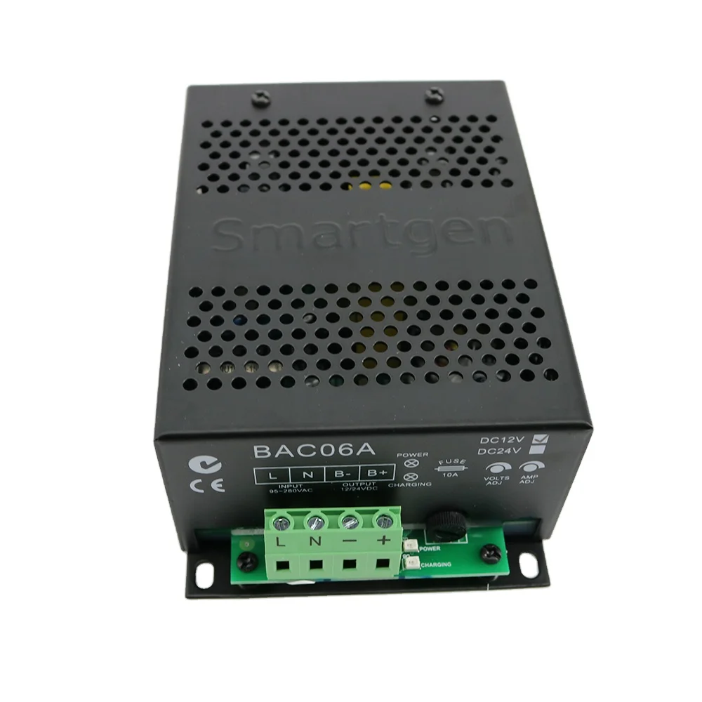 New Smartgen BAC06A 12V/24V Auto Battery Charger for Lead-acid Starting Battery