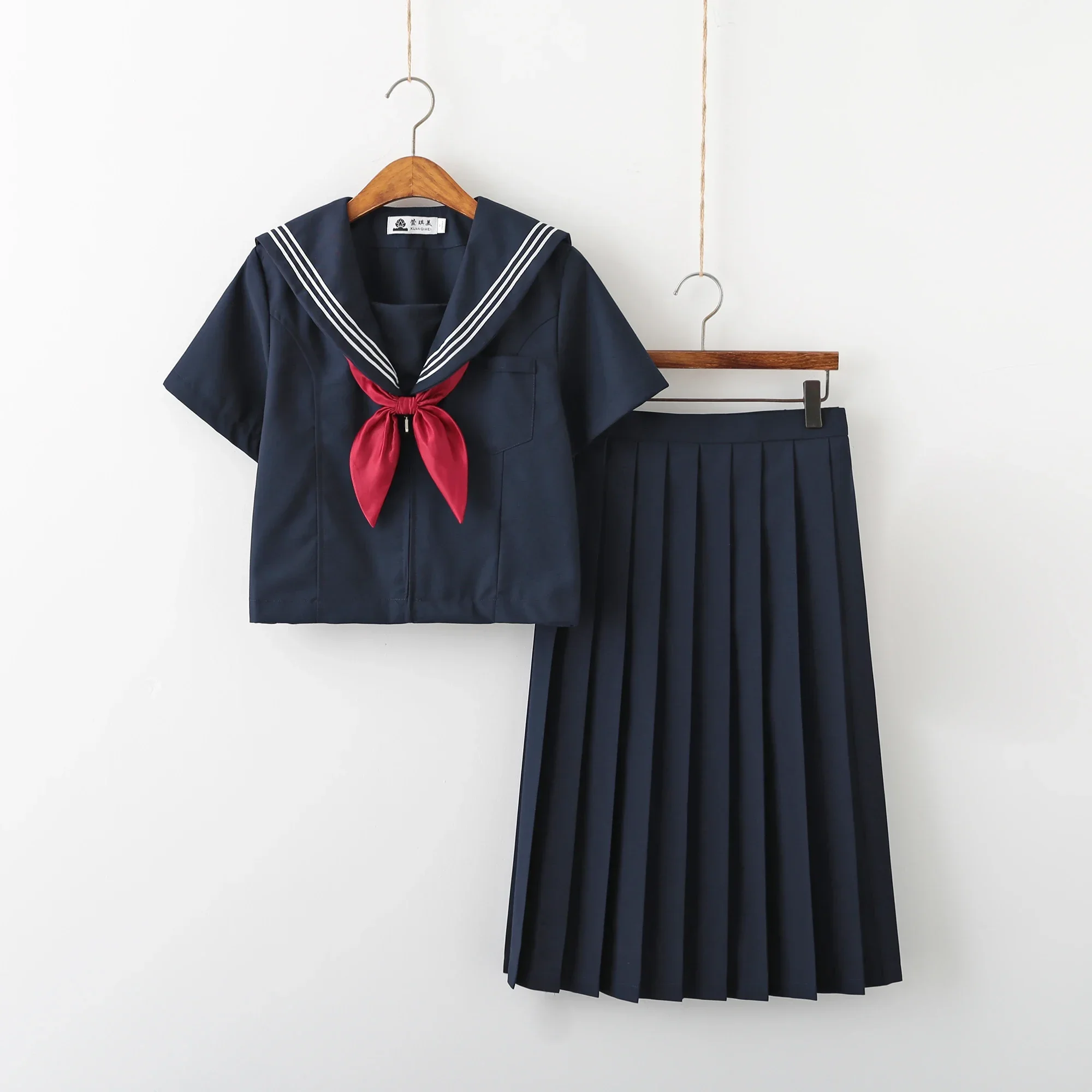 Uniforme JK azul marino, uniformes escolares japoneses de manga corta/larga para otoño y verano para niñas, Falda plisada de marinero, conjuntos de uniforme JK