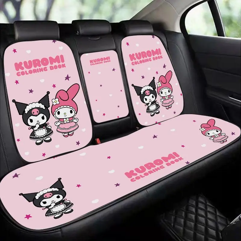 

Sanrio Car Seat Cushion Kuromi Melody Cartoon Skin Friendly Four Seasons Cushion Backrest Cute Car Decoration Accessories Gift