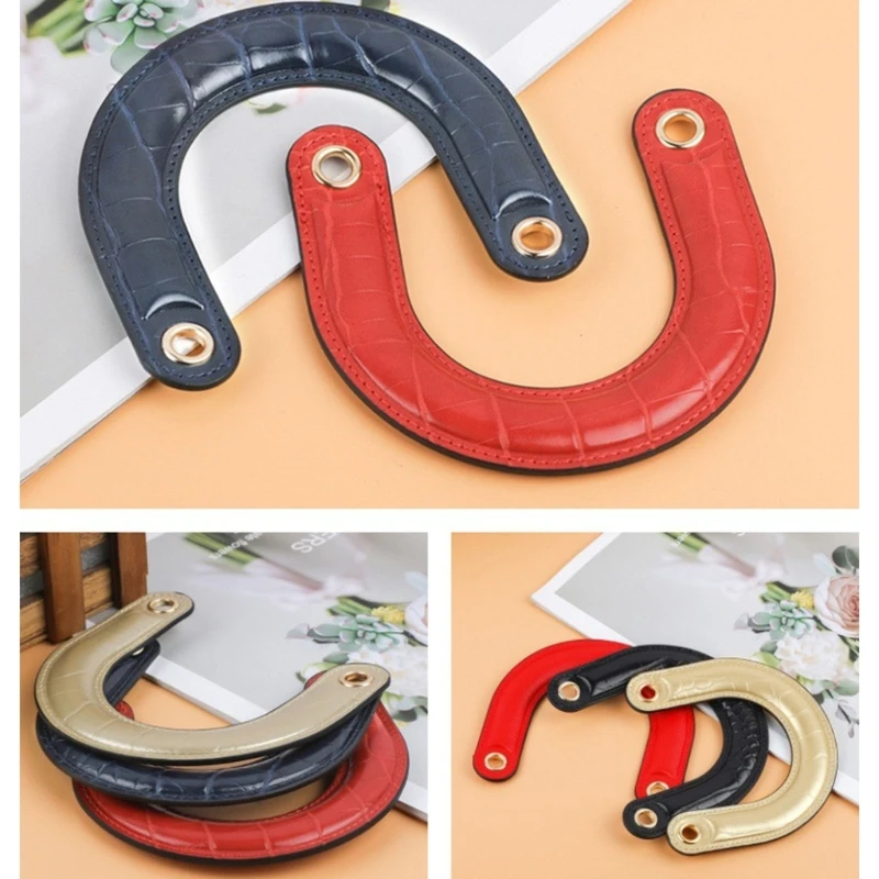 2pcs Bag Handles Replacement for Handbags Women Shoulder Bag Strap PU Leather Bags Belt Solid Color Accessories Handle