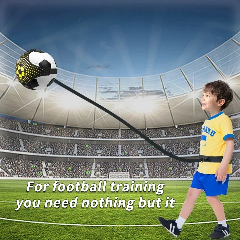 Soccer Ball Juggle Bag Children Auxiliary Circling Belt Football Training Accessories Kick Solo Soccer Trainer Football Kick