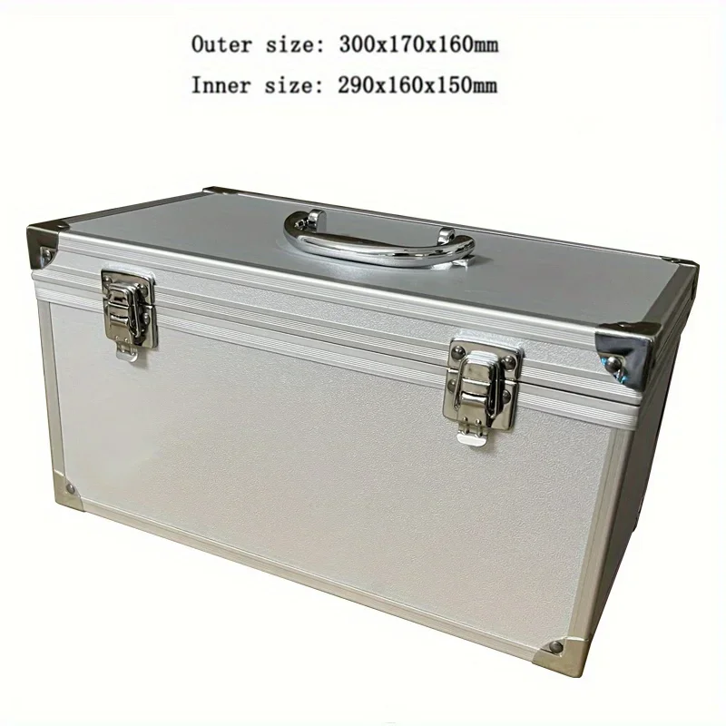 1pc Portable Aluminum Tool Box Safety Equipment Toolbox Instrument Box Storage Case Suitcase Impact Resistant Case With Sponge