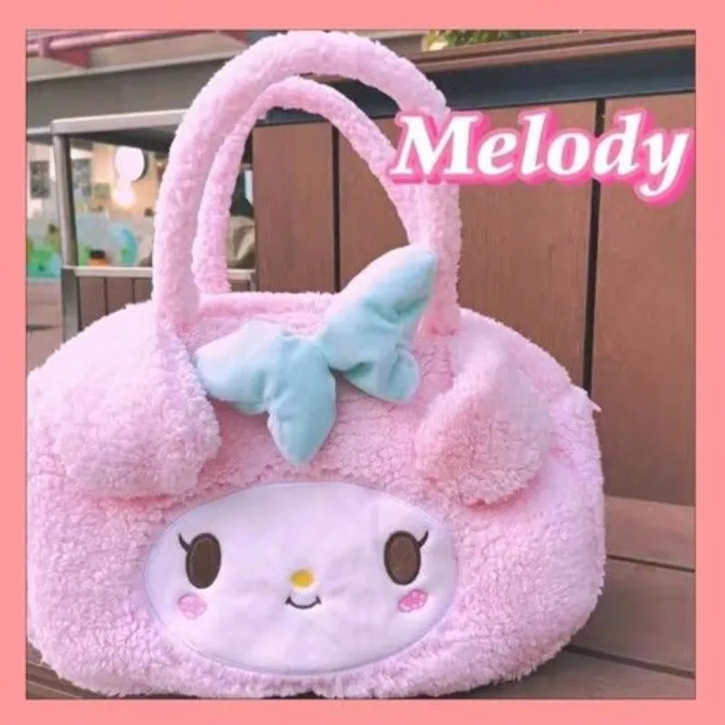 

2022 New Melodyed Kuromied Hello Kittyed Big Casual Tote Bag Cute Cartoon Plush Shoulder Bag Cartoon Cute Bag Women Bag