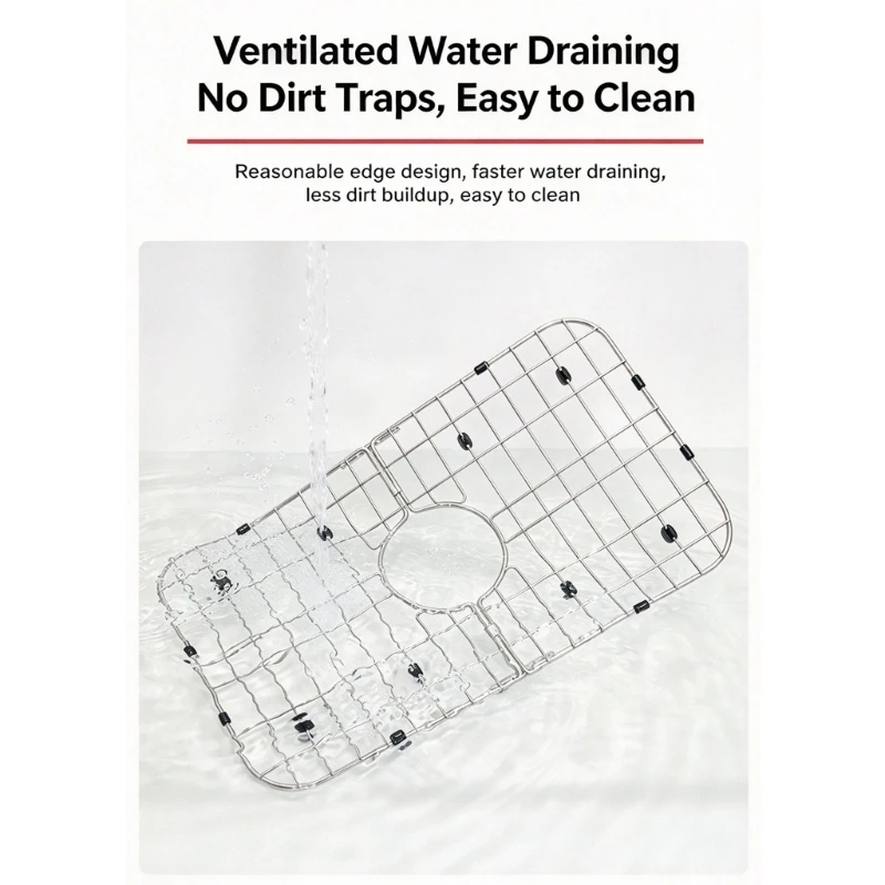 Kitchen Sink Drying Rack, Removable Two-Section Metal Frame with Open Wire Base for Sponges, Dishcloths, Brushes, and Small M4YD