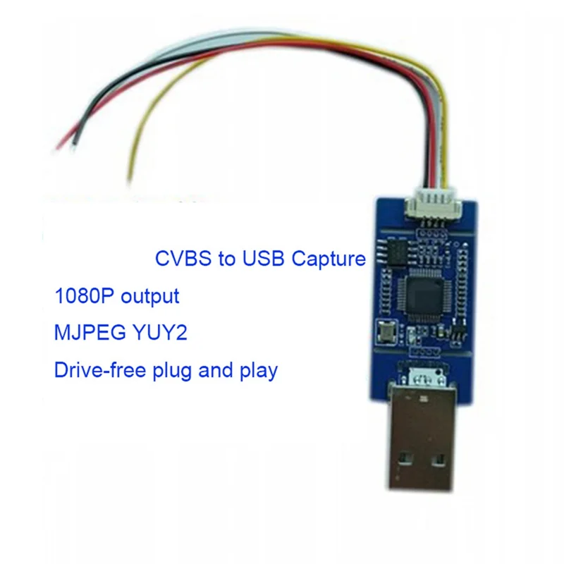 CVBS를 USB로 변환하는 아날로그 신호를 디지털 USB 카메라 모듈로 변환하는 CVBS-USB 모듈, 안드로이드용 무료 플러그 앤 플레이