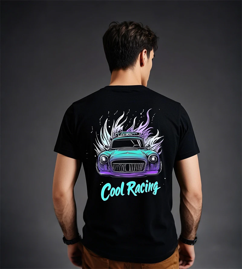 

Trendy Cyberpunk Sports Car Graphic T Shirts For Men Summer Fashion Hip Hop 3D Printed Streetwear Tees Cool Harajuku T-shirts