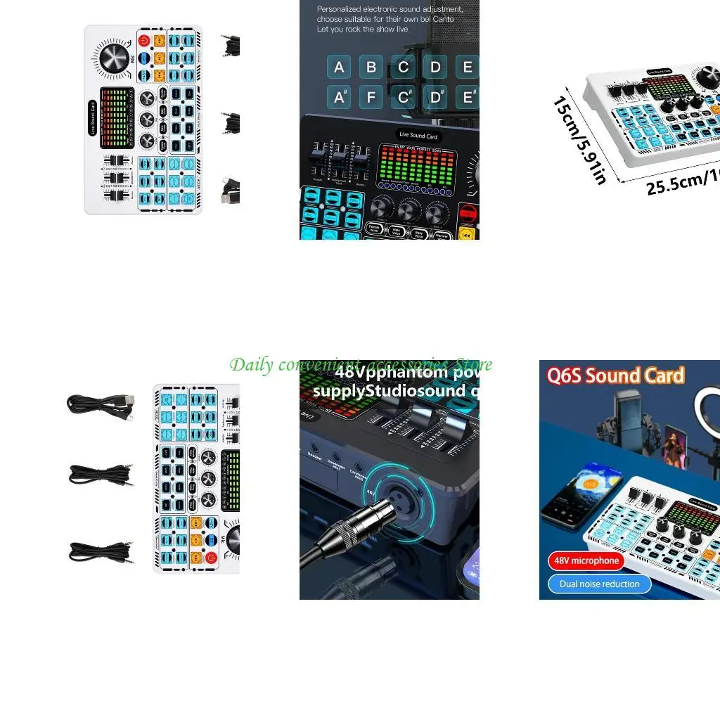 97QB Stwerts Sound Card مع Contutives Controls وظيفة المعادلات لتخصيص تجارب الموسيقى سهلة الاستخدام