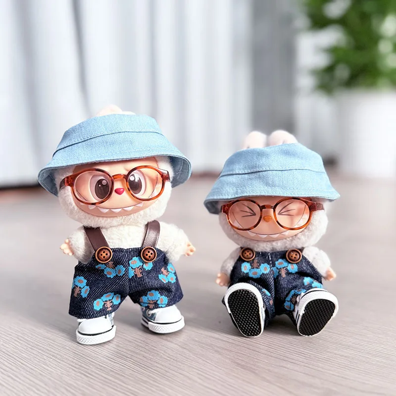 

Cute Labubu Keychain Clothes 1st-3rd Gen LABUBU Pendant Doll Outfit Garden Stroll Set Mini Doll Costume Accessories