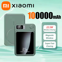 Xiaomi 100000mAH Power Bank Magnetic Wireless 22.5W Ultra Capacity Super Fast Charging Magnetic Power Bank For Iphone15 Samsung