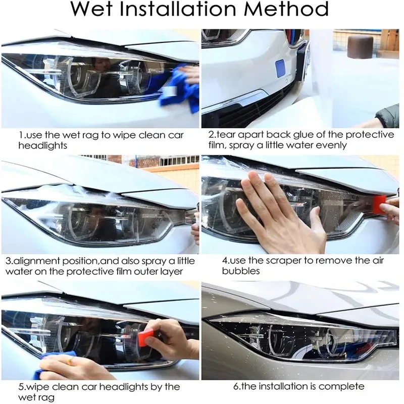 Car Front Headlamp Film for Lexus ES ES200 ES260 ES300 2018-2022 Tpu Transparent Film Exterior Headlight Trim Strips Car Sticker