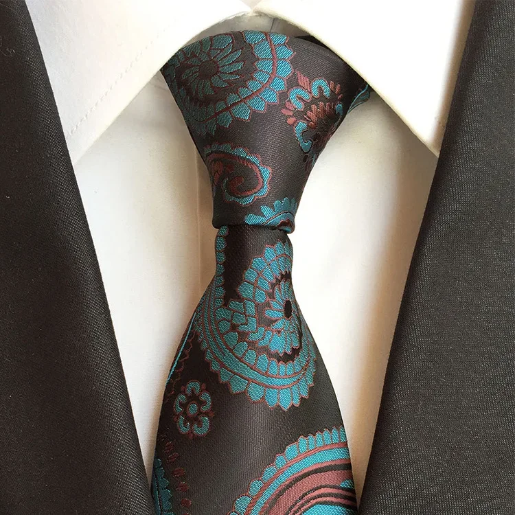 Classic Plaid Neck Ties 8cm Paisley Ties for Men Formal Wear Business Suit Wedding Party Designer Neckwear Corbatas De Flores