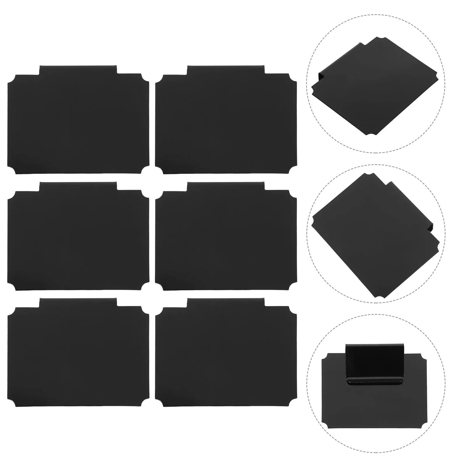 

10pcs Chalkboard Labels Erasable Plastic Clips for Trash Can Supermarket Price Tag Holders Removable PVC Storage Cube Basket