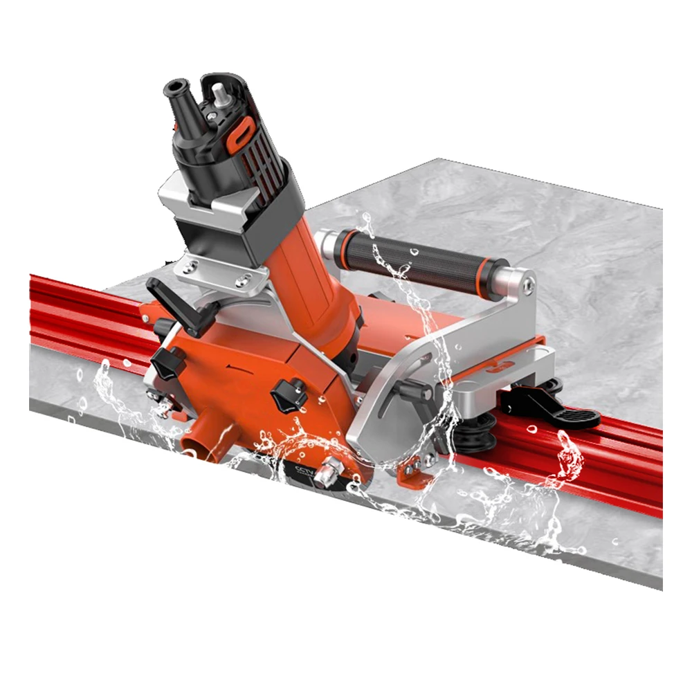 Portable 2m Electric Professional Water Jet Tile Cutter for Porcelain Marble Ceramic Tiles 45 Degree Chamfer with Guide Rails view 2