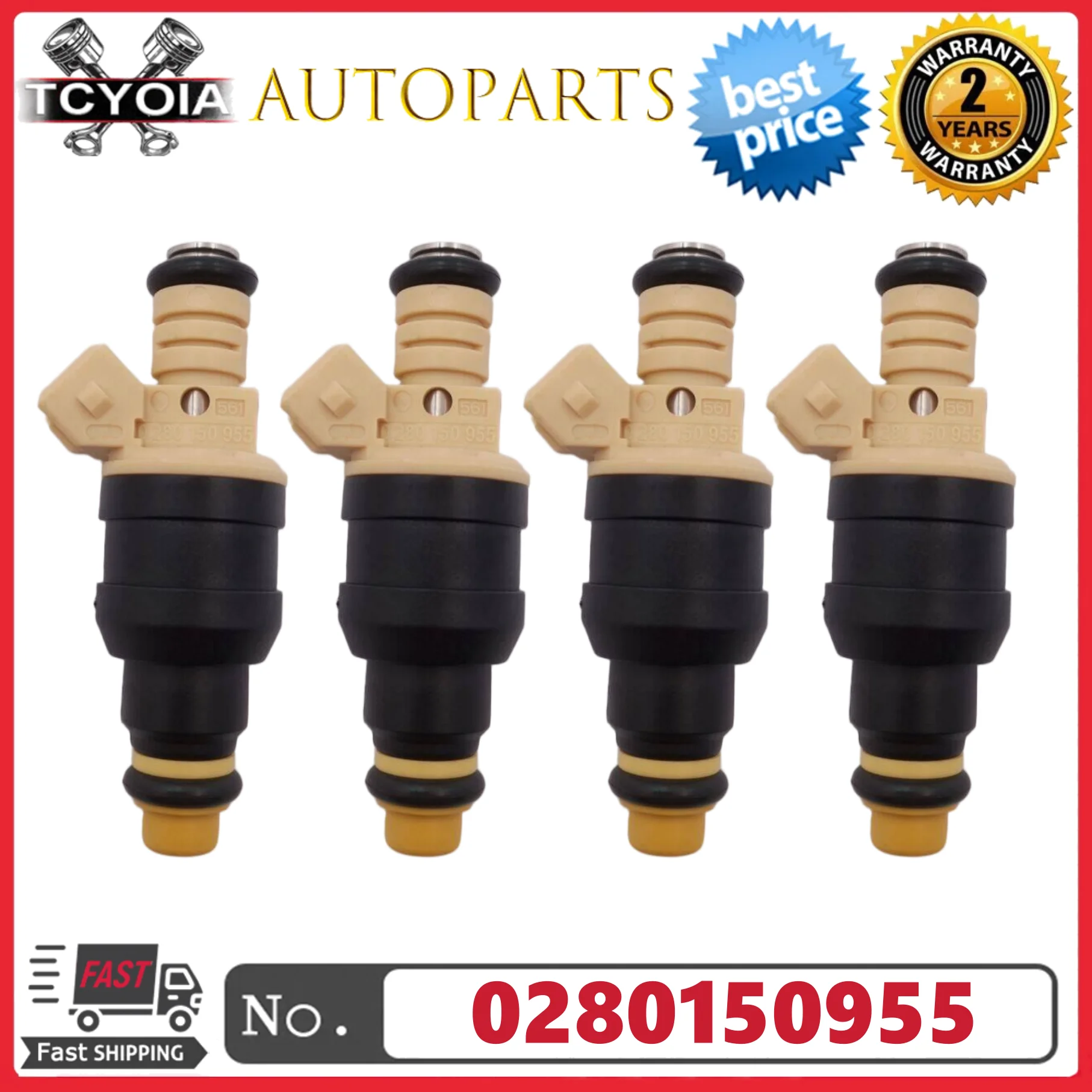 4 Uds 0280150955 037906031J inyector de combustible para VOLKSWAGEN CABRIO GOLF JE * TTA PASSAT COMBI PANEL 2.0L 1.8L