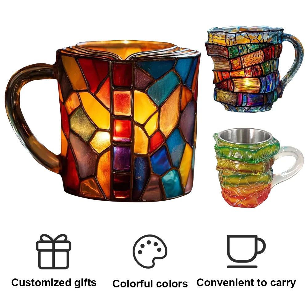 

Чайная чашка в форме книги с очаровательными книгами, подарки для украшения домашнего офиса