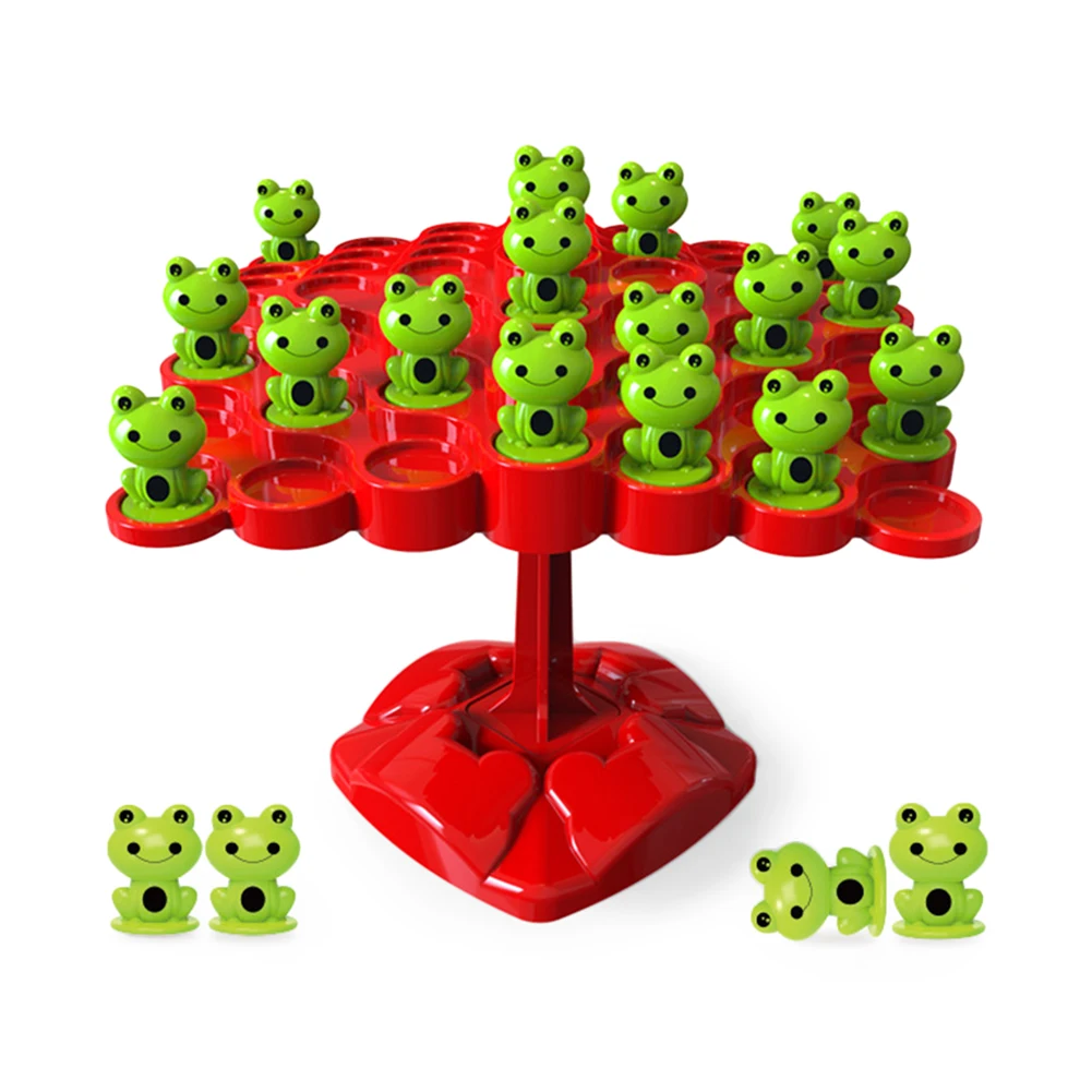 

Montessori Frog Balance Tree Fun Educational Plastic Kids Learning Toys Parent-child Interactive Math Game Toys Two-player Kits