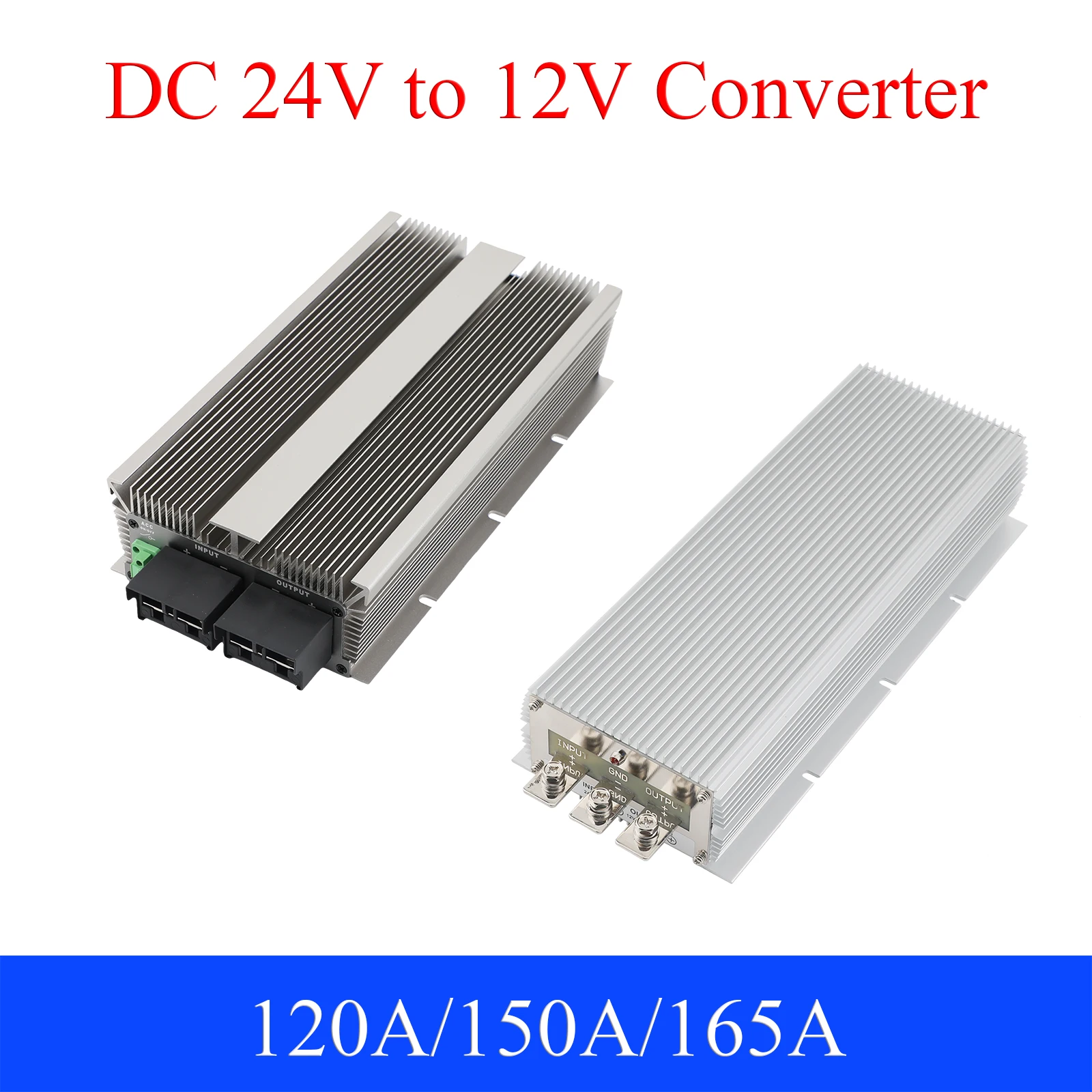 24V to 12V DC Power Converter 120A 150A 165A Auto Buck Regulator Step Down Voltage Supply Module For Car