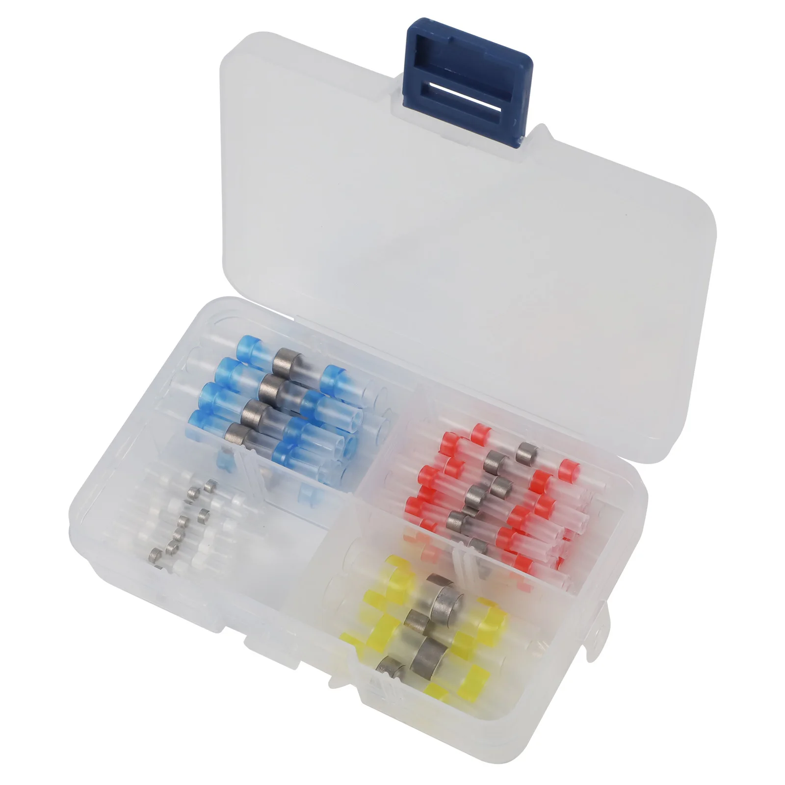 50 to 800 pcs Heat Shrink Solder Connectors with Transparent Polyolefin Sleeve and Internal Hot Melt for Marine Wiring