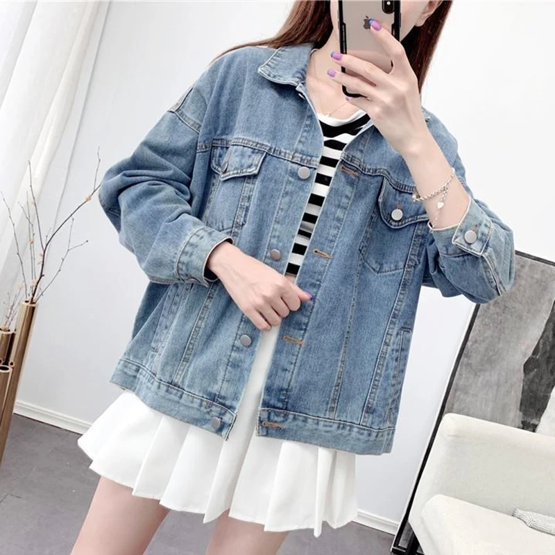 Denim Jackets Women's Fashion All-match Casual Outwear 2022 Spring Autumn New Short Embroidered Hong Kong Style Jeans Jackets