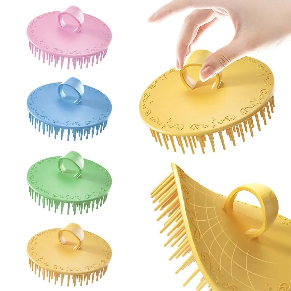 

Soft Silicone Shampoo Brush Handheld Scalp Massager Comb Hair Root Clean Care Anti-Itching Shower Head Wash Tool