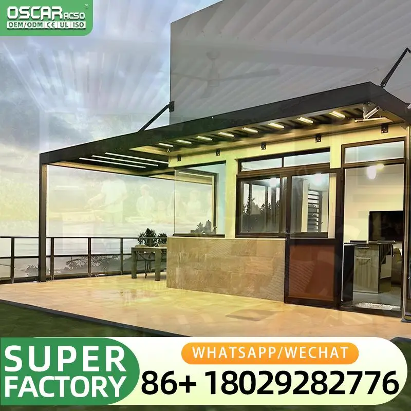 Outdoor Furniture Retractable Waterproof Bioclimatic System Pergola Covers Patio Deck Garden Backyard Canopy Shelter Australia E