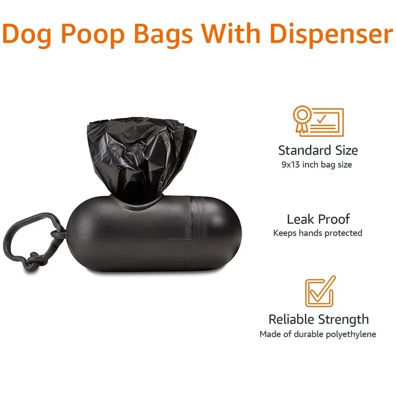 Dog Poop Bags for dog Large Cat Waste Bags Doggie Outdoor Home Clean Refill Garbage Bag Pet Supplies 15 Bags/ Roll