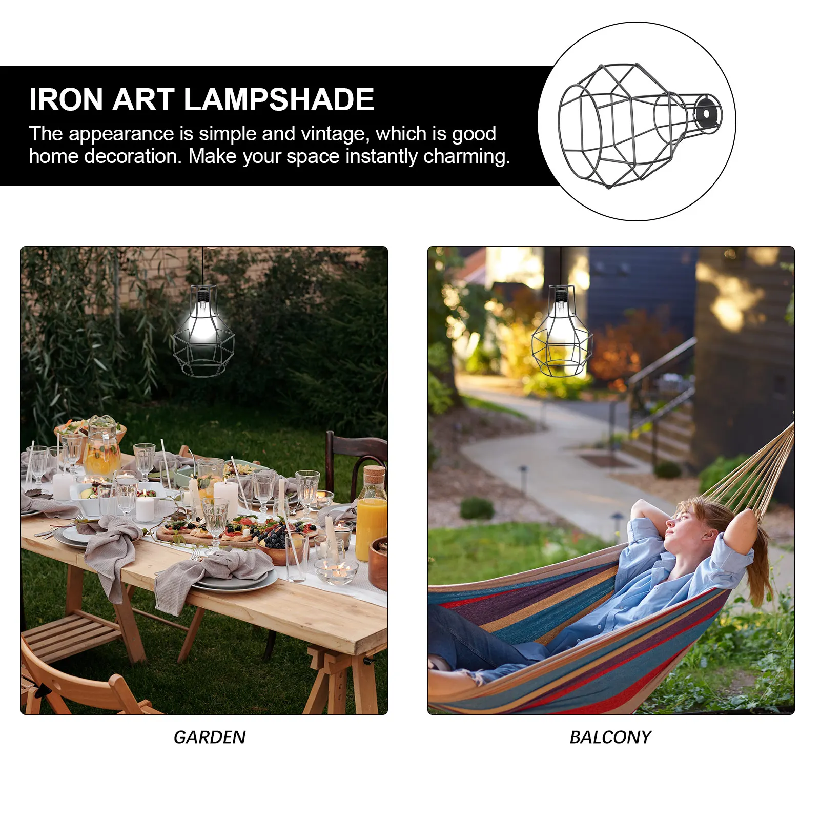 

Exquisite Vintage Iron Art Lamp Shade Wall Light Cover Industrial Style Durable Metal Lighting Accessory Ceiling Bedroom Bar